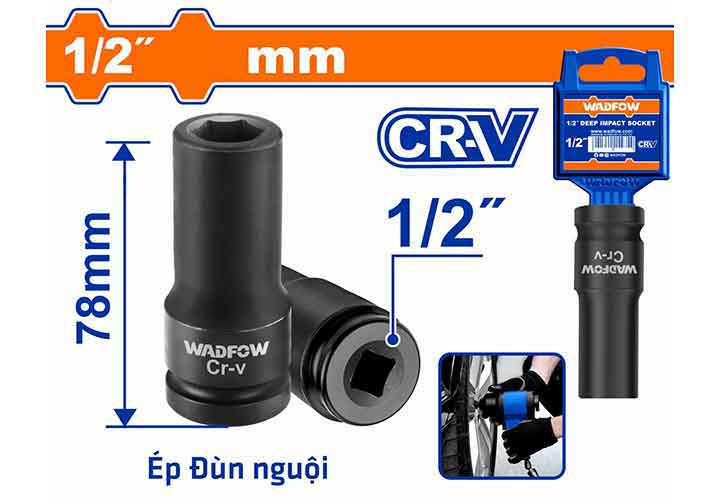 15mm Đầu tuýp dài 1/2" Wadfow WMS3215