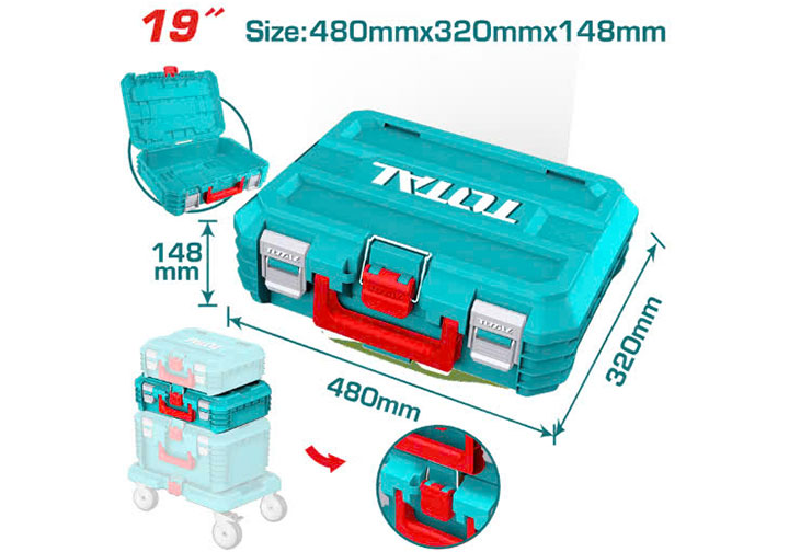 19" Thùng đồ nghề xếp chồng lên nhau Total TPBXS102