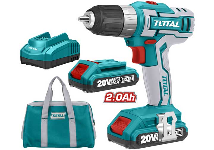 20V Máy khoan vặn vít dùng pin 47 chi tiết Total TDLI2002