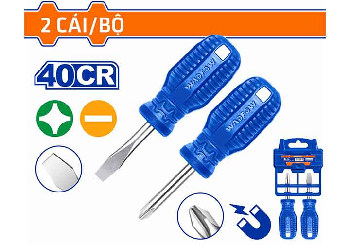 Bộ tuốc nơ vít mini 2 chi tiết Wadfow WSS2202